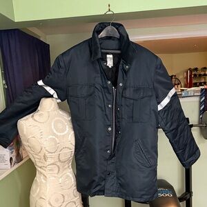 First Responders Men's Dark Blue Jacket with Reflective Stripes, Vintage